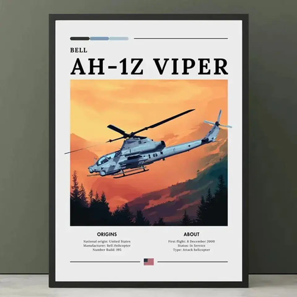 6 Cuadros De Aviación Guerra Colección 5 Helicóptero 4