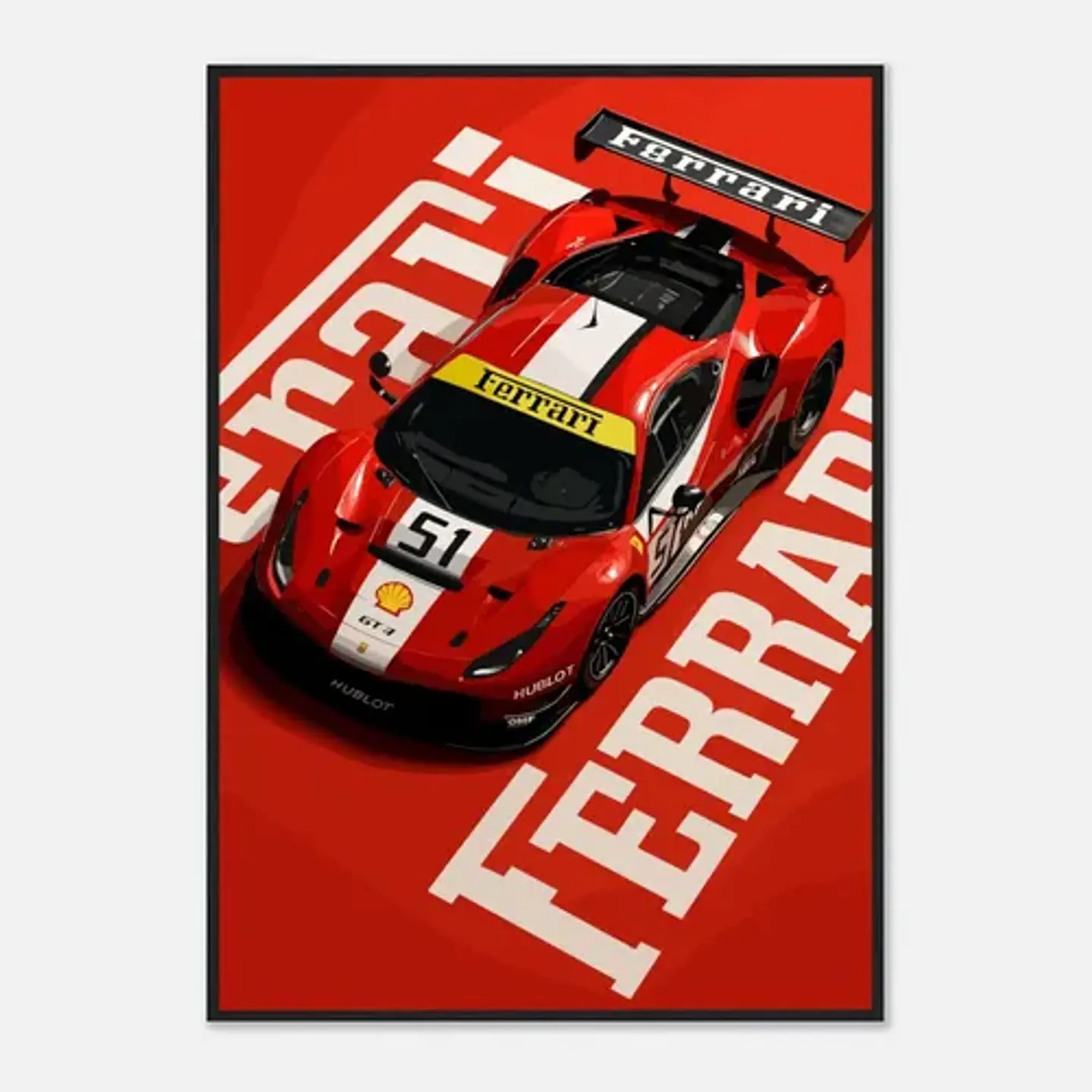 Cuadro Auto Ferrari 458 Gt3 Deportivo + Marco 2