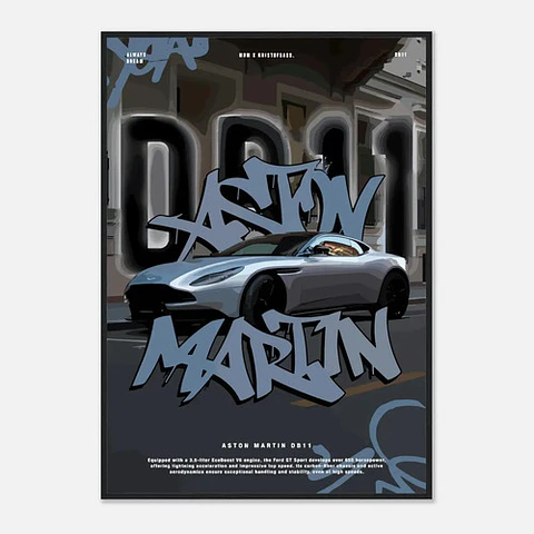 Cuadro Auto Aston Martin Db11 Especial Deportivo + Marco
