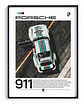 Cuadro Auto Porsche 911 Carrera Martini + Marco - Miniatura 1