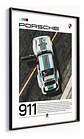 Cuadro Auto Porsche 911 Carrera Martini + Marco - Miniatura 2