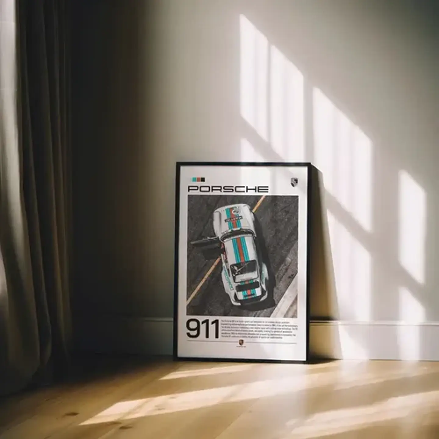 Cuadro Auto Porsche 911 Carrera Martini + Marco 3