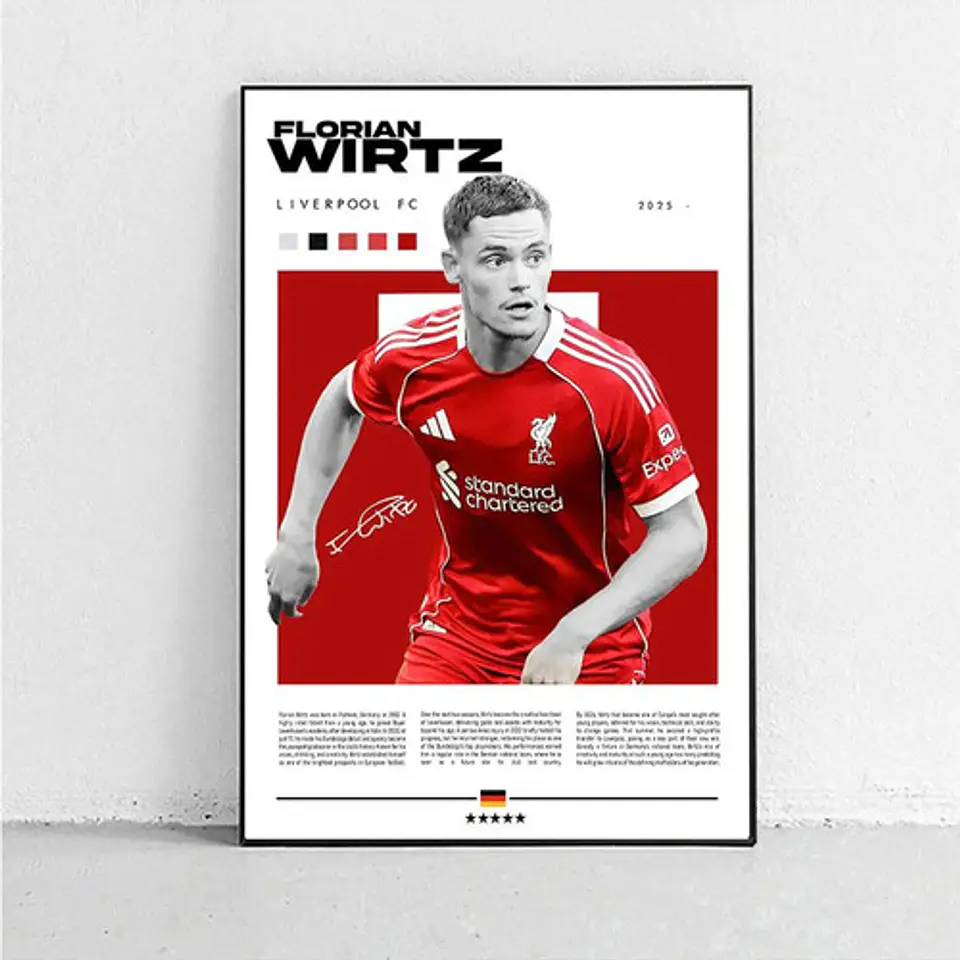6 Cuadros De Futbol Liverpool Van Dijck, Becker, Salah, Isak 7