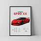 Cuadro Auto Ferrari Sf90 Xx Deportivo + Marco - Miniatura 1