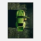 Cuadro Auto Porsche 911 Rauh Welt Verde Deportivo + Marco - Miniatura 2