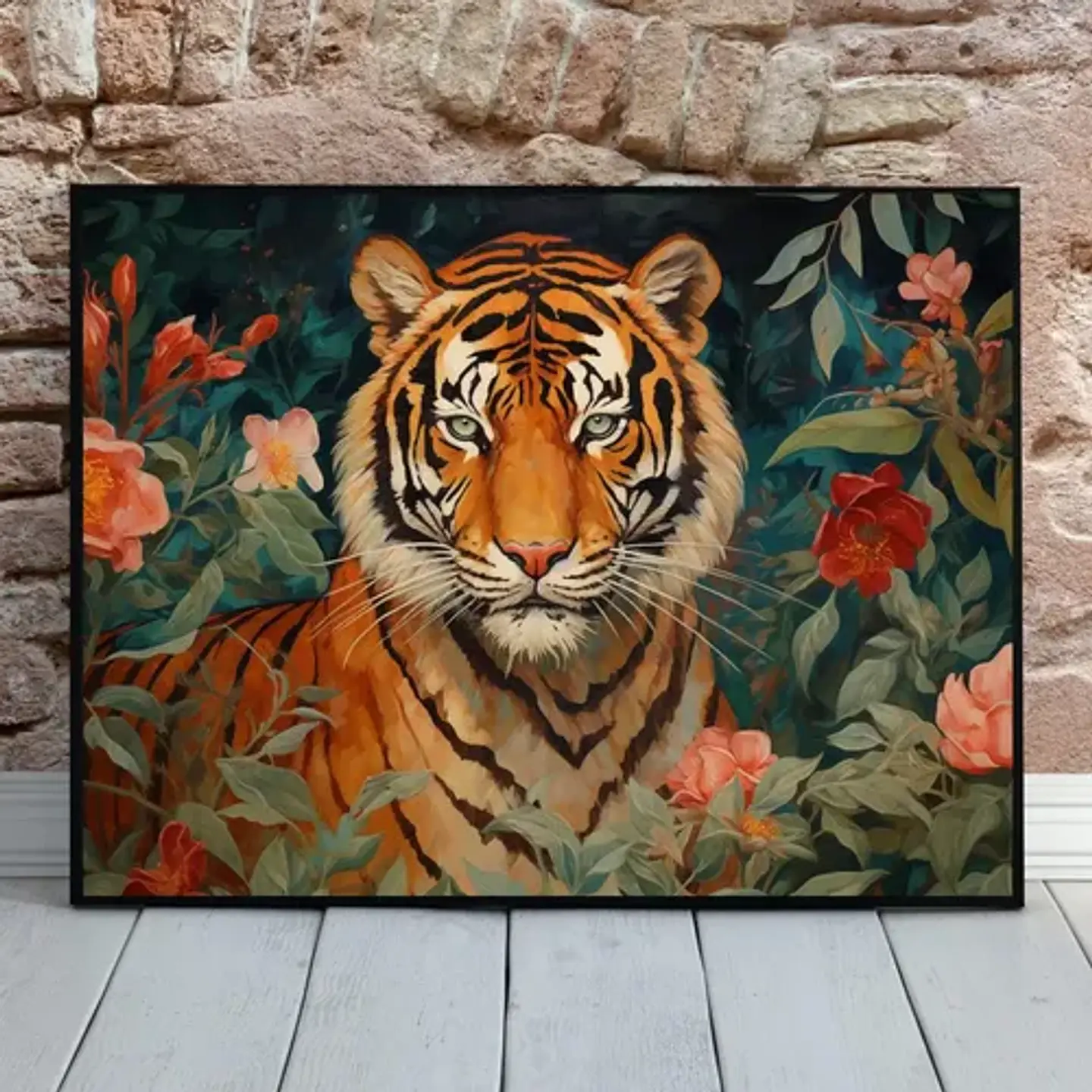 12 Cuadros De Tigres Animal Decoración Felino Living 3