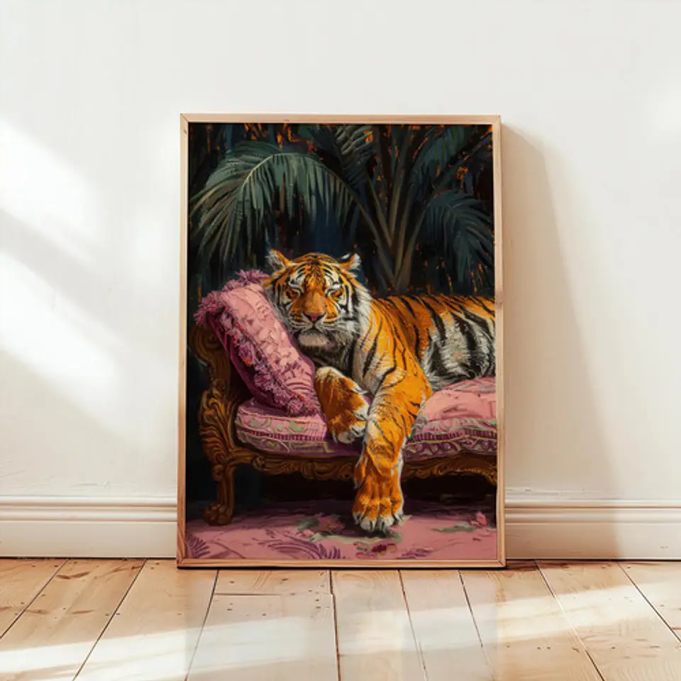 12 Cuadros De Tigres Animal Decoración Felino Living 8
