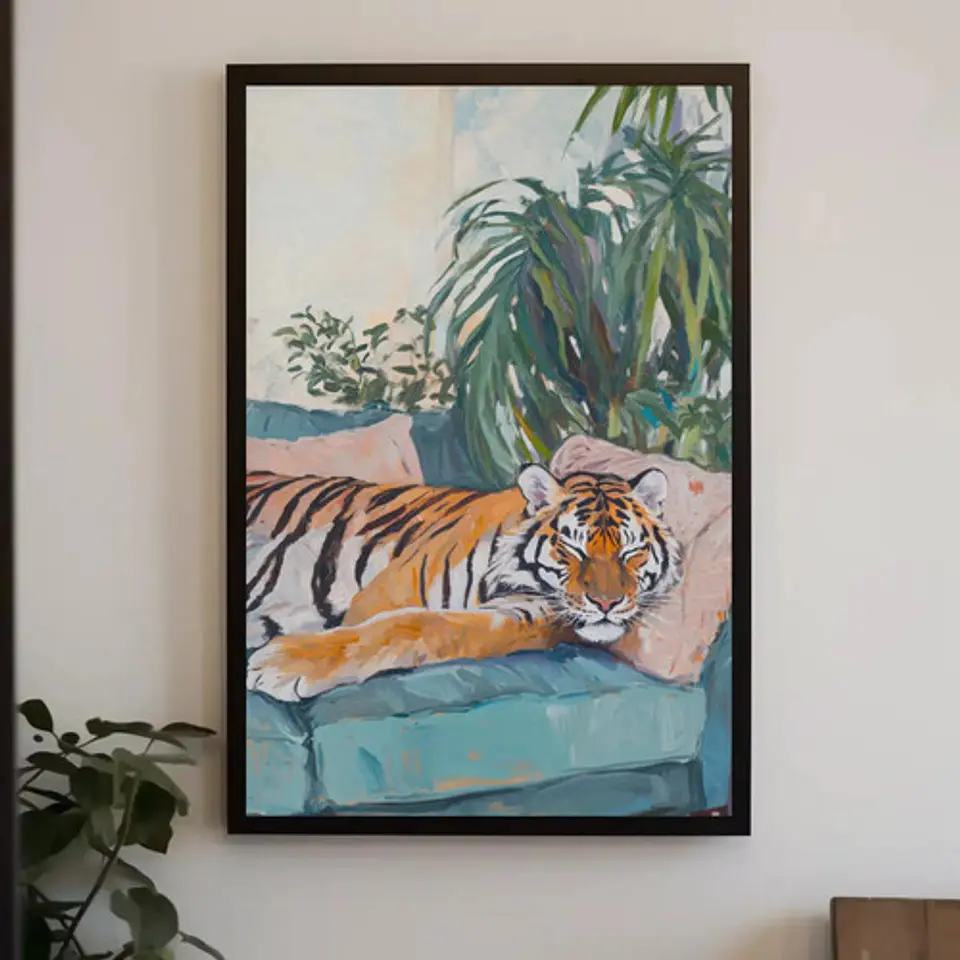 12 Cuadros De Tigres Animal Decoración Felino Living 9
