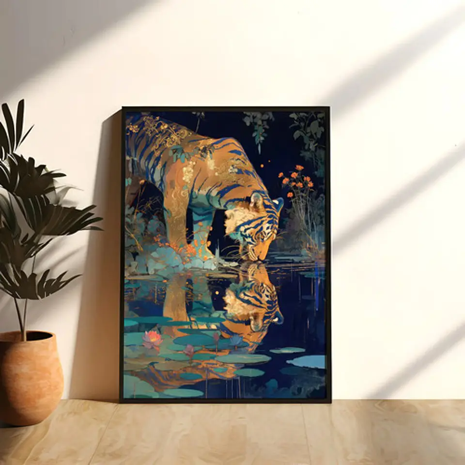 12 Cuadros De Tigres Animal Decoración Felino Living 11