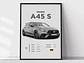 Cuadro Auto Brabus Mercedes Benz A45 S Deportivo + Marco - Miniatura 3