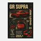Cuadro Auto Toyota Supra Gr Rojo Deportivo + Marco - Miniatura 2