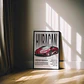 Cuadro Auto Lamborghini Huracán Evo Spyder Tinto + Marco - Miniatura 1