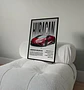 Cuadro Auto Lamborghini Huracán Evo Spyder Tinto + Marco - Miniatura 3