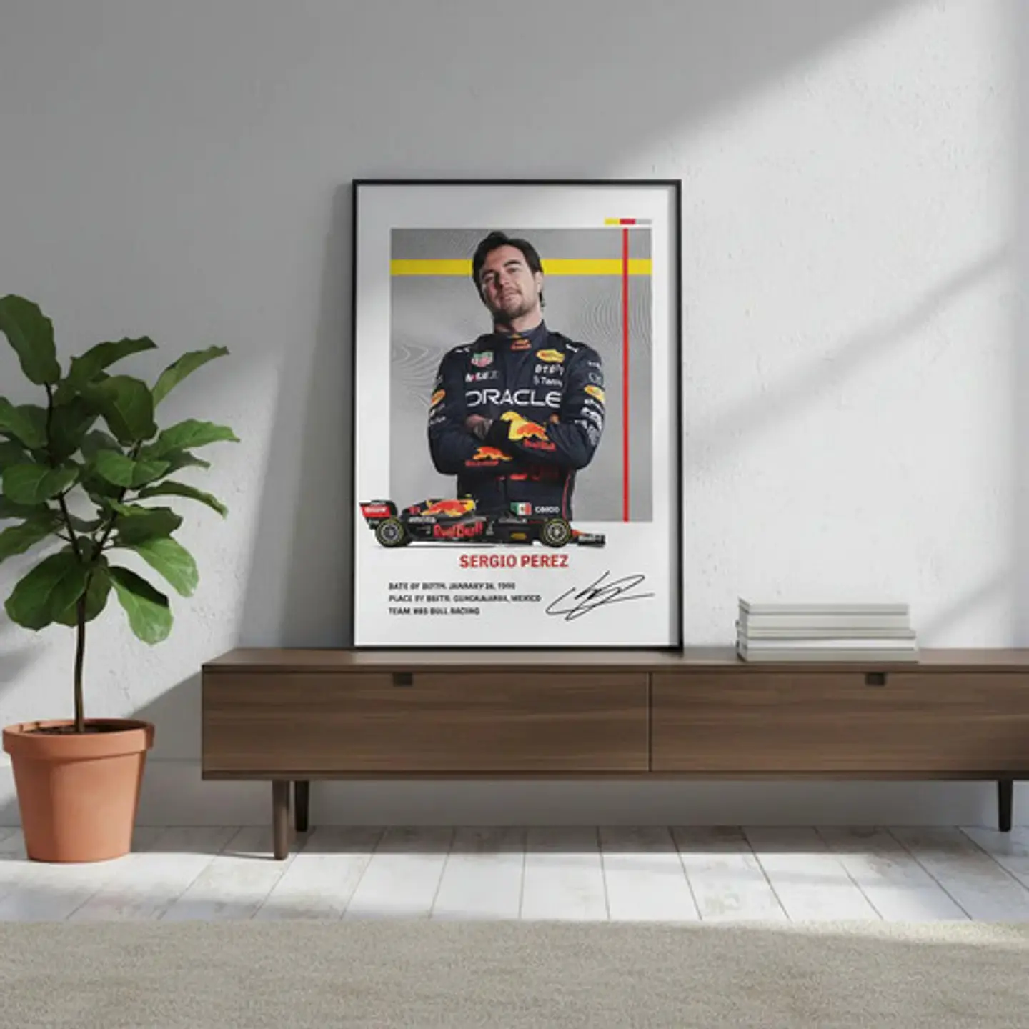 6 Cuadros De Sergio  Checo  Pérez 11 Piloto F1 Decoración 2