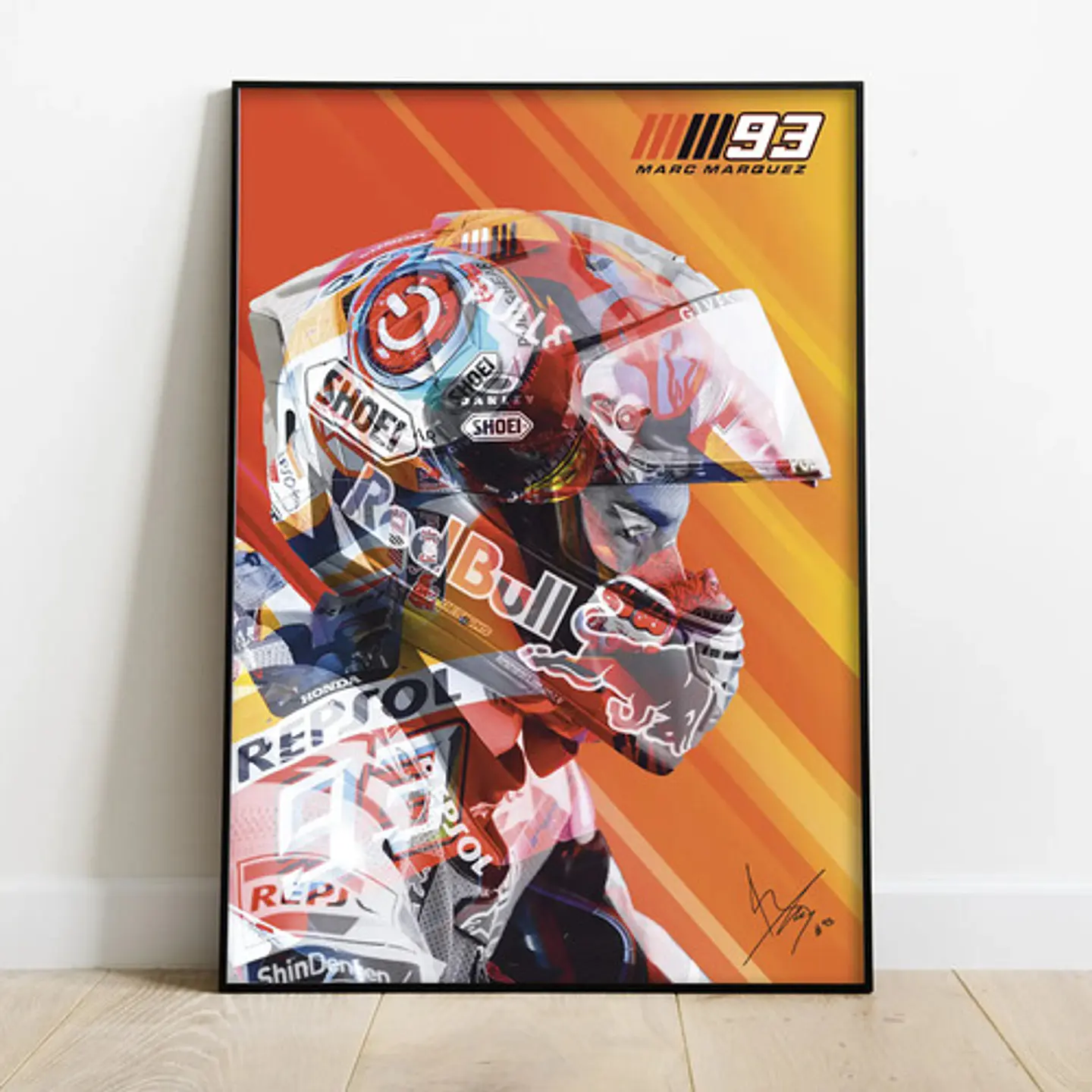 6 Cuadros De Marc Márquez Moto Gp 93  La Hormiga  + Marco 6