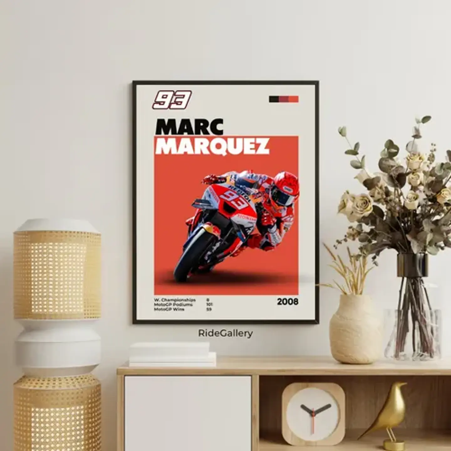 6 Cuadros De Marc Márquez Moto Gp 93  La Hormiga  + Marco 9