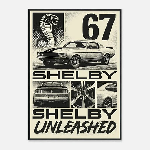 Cuadro Auto Mustang Shelby 67 Deportivo + Marco