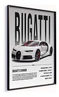 Cuadro Auto Bugatti Chiron Especial Deportivo + Marco - Miniatura 1