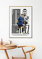 Cuadro De Lautaro Martínez Del Inter De Milán Futbol + Marco - Miniatura 2