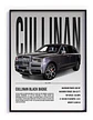 Cuadro Auto Rolls Royce Cullinan Negra Deportivo + Marco - Miniatura 2