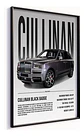 Cuadro Auto Rolls Royce Cullinan Negra Deportivo + Marco - Miniatura 3