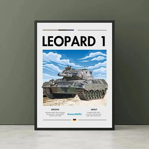 10 Cuadros De Tanques Guerra Combate + Marco