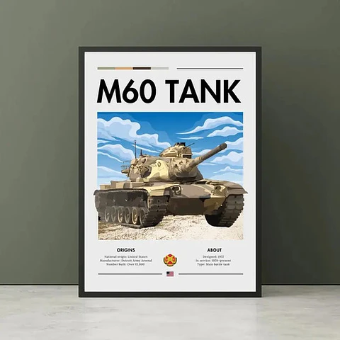 10 Cuadros De Tanques Guerra Combate + Marco
