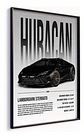 Cuadro Lamborghini Huracán Sterrato Deportivo Negro + Marco - Miniatura 3