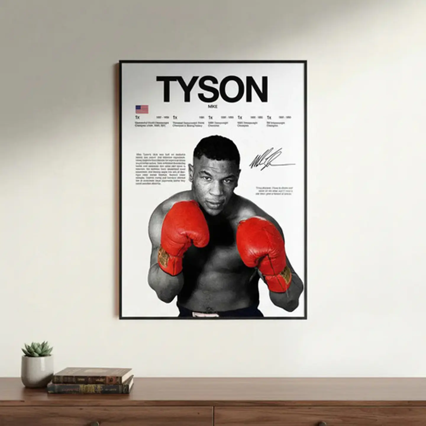 Cuadros Leyendas Boxeo  Mike Tyson Boxeador 1