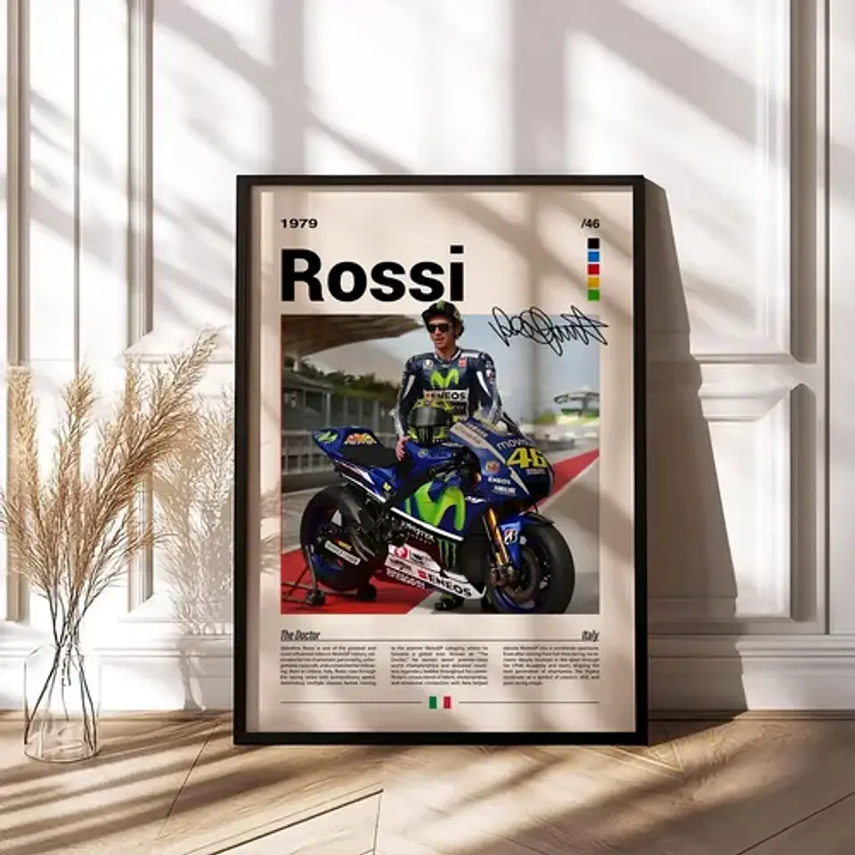 6 Cuadros De Valentino Rossi 46 Moto Gp  The Doctor  + Marco 1