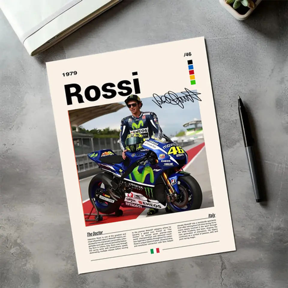 6 Cuadros De Valentino Rossi 46 Moto Gp  The Doctor  + Marco 2