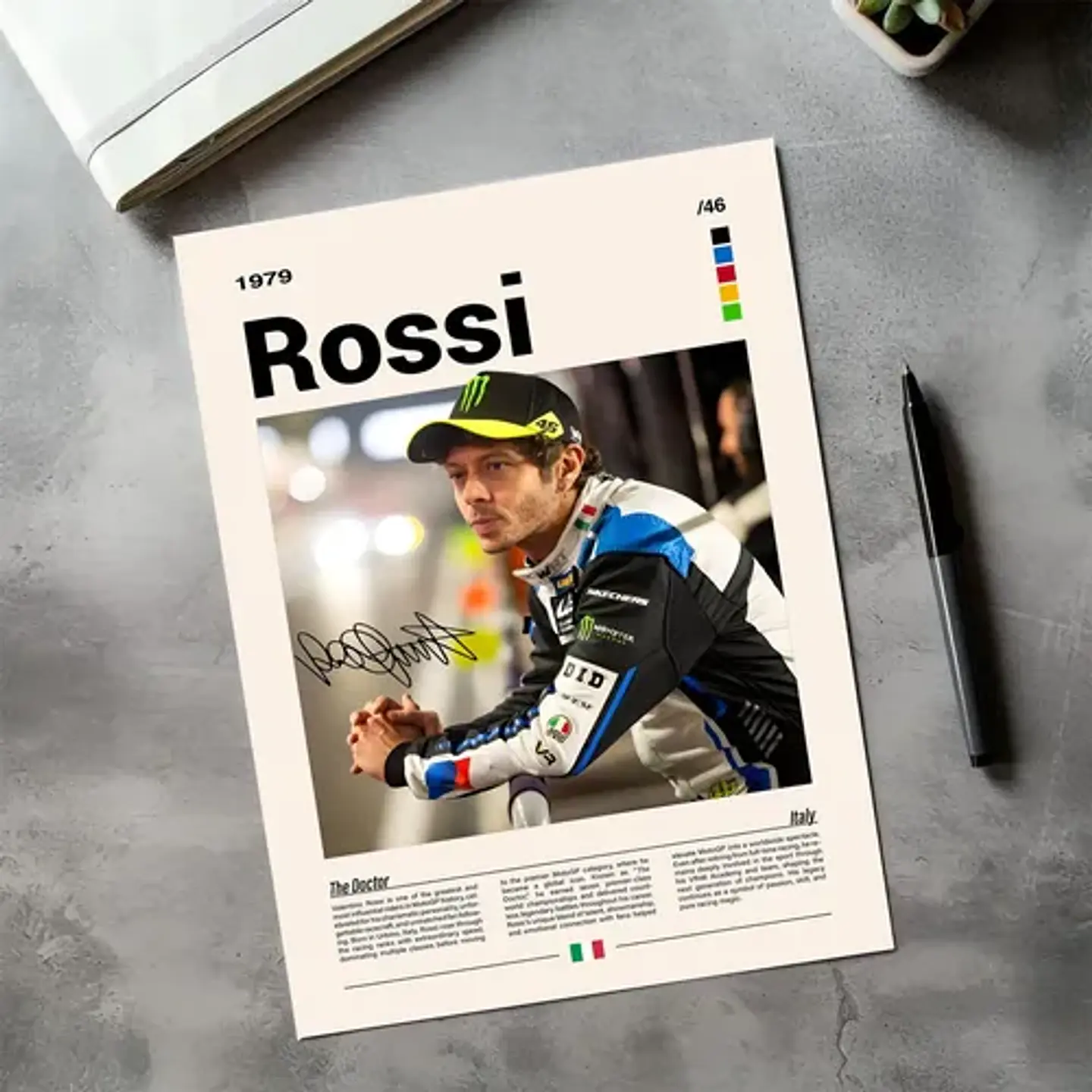 6 Cuadros De Valentino Rossi 46 Moto Gp  The Doctor  + Marco 5