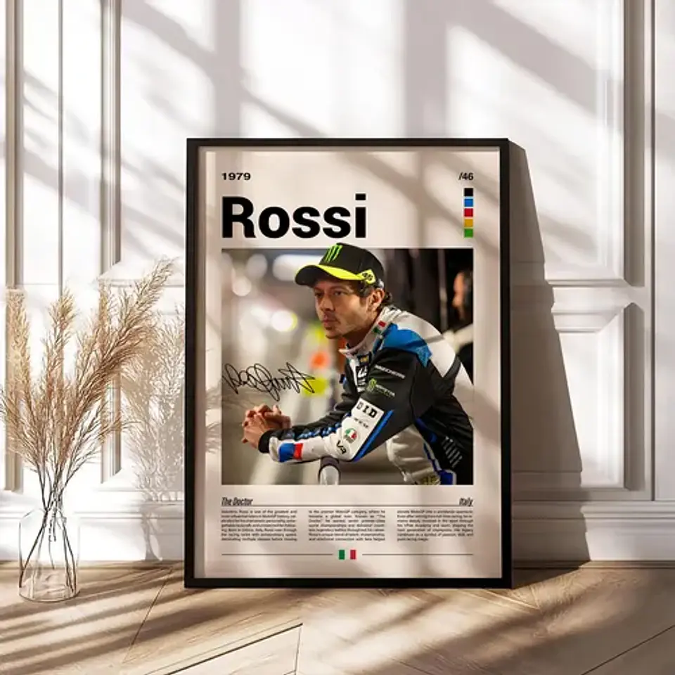 6 Cuadros De Valentino Rossi 46 Moto Gp  The Doctor  + Marco 6