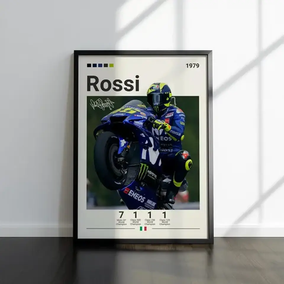 6 Cuadros De Valentino Rossi 46 Moto Gp  The Doctor  + Marco 7