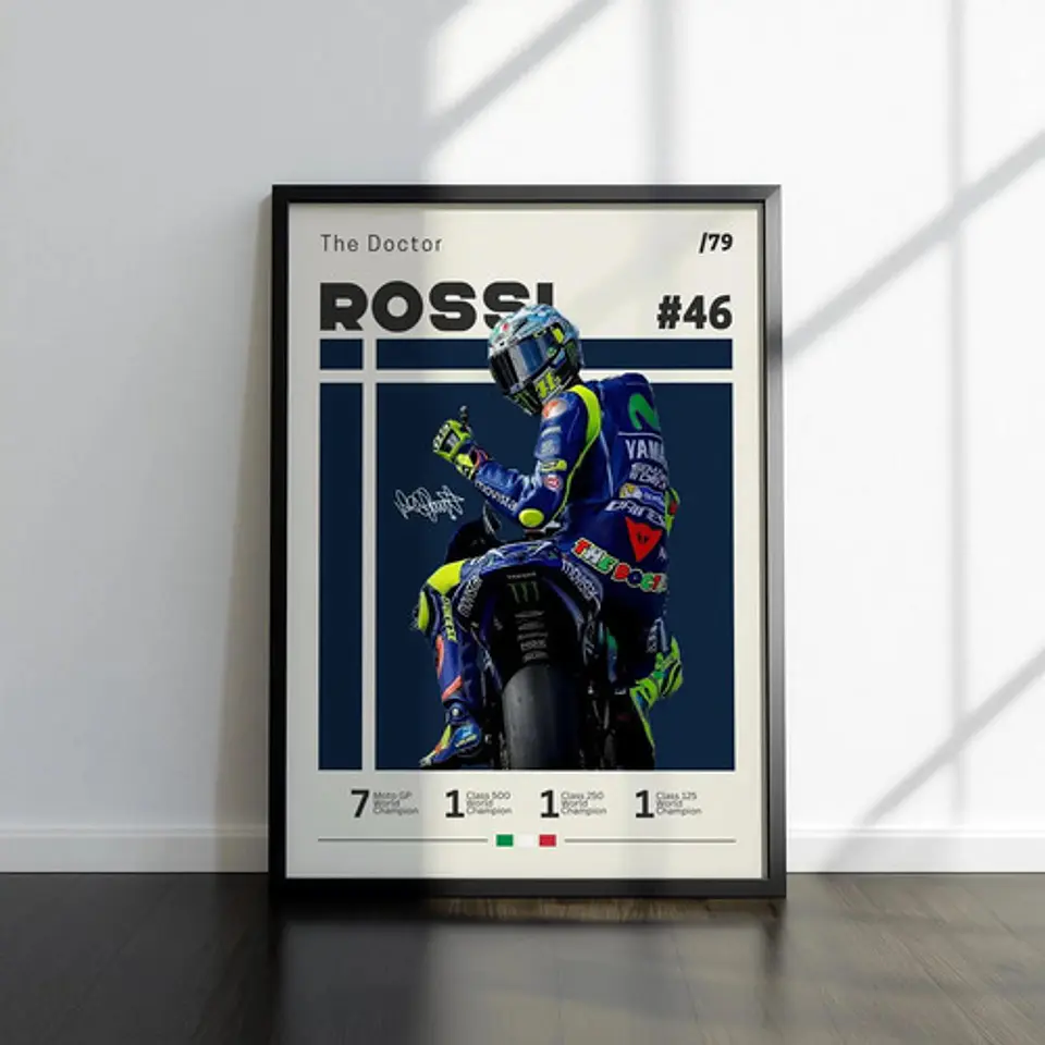 6 Cuadros De Valentino Rossi 46 Moto Gp  The Doctor  + Marco 10