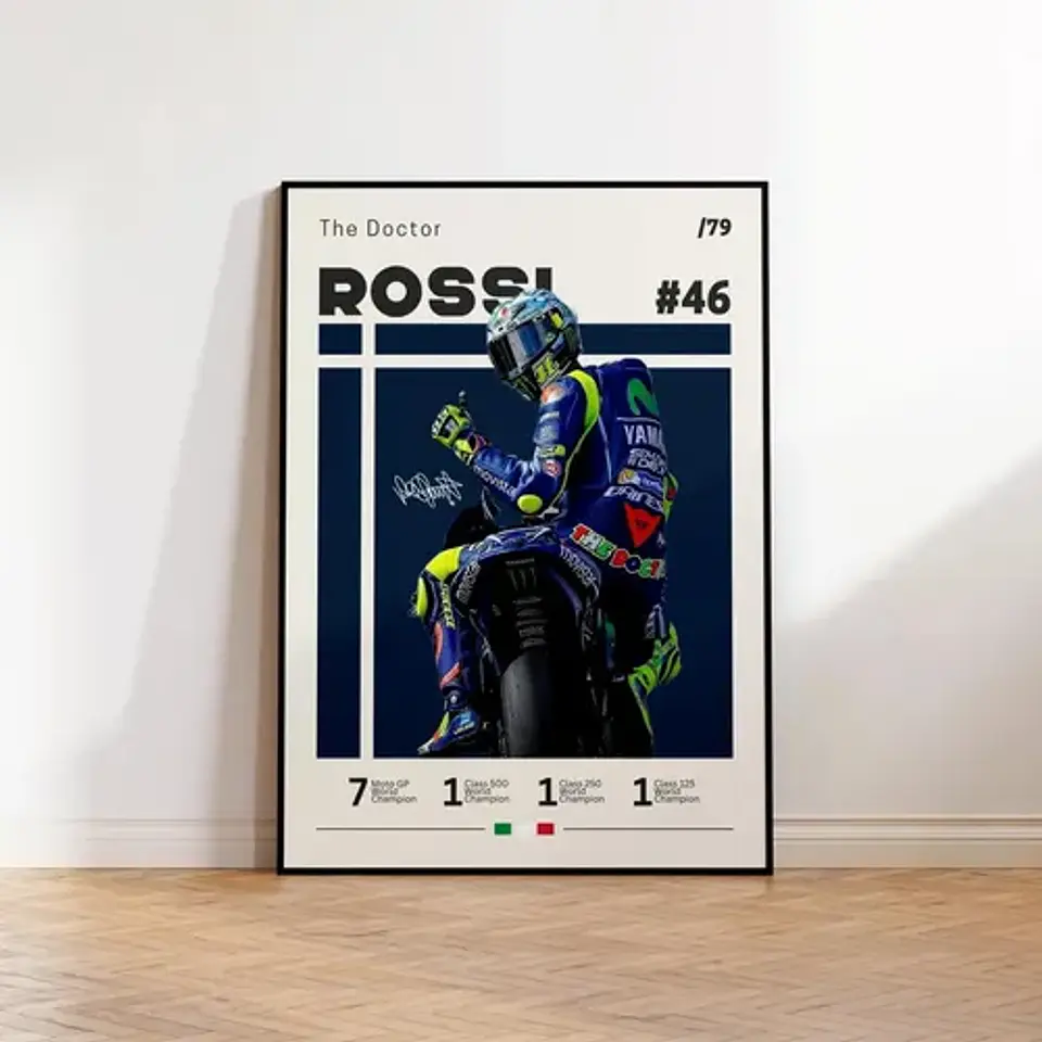 6 Cuadros De Valentino Rossi 46 Moto Gp  The Doctor  + Marco 12