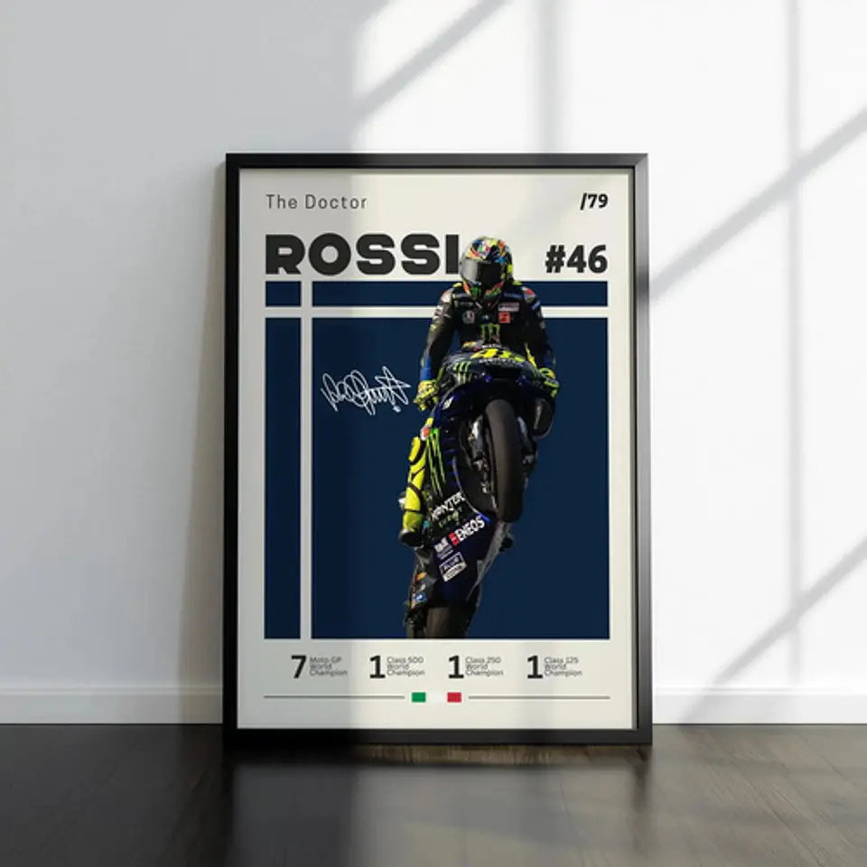 6 Cuadros De Valentino Rossi 46 Moto Gp  The Doctor  + Marco 13