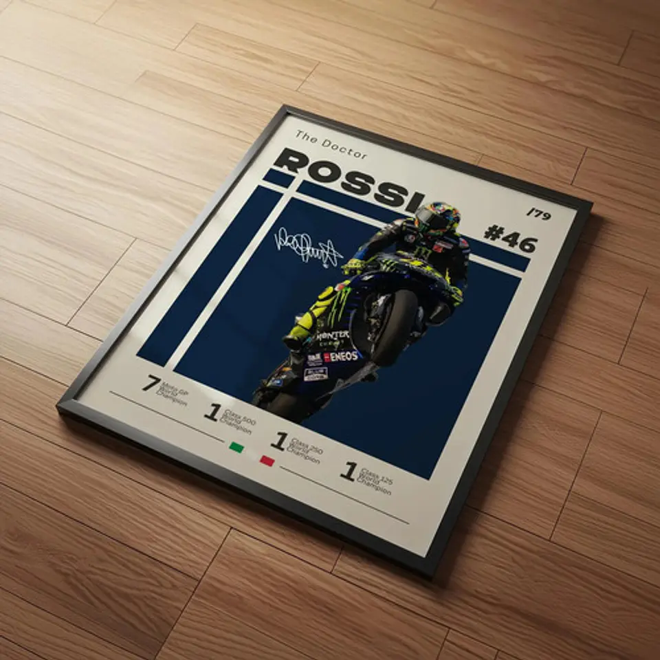 6 Cuadros De Valentino Rossi 46 Moto Gp  The Doctor  + Marco 14