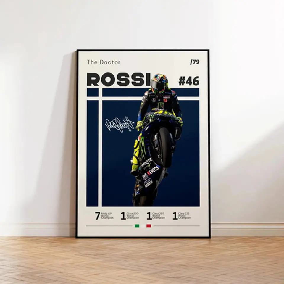 6 Cuadros De Valentino Rossi 46 Moto Gp  The Doctor  + Marco 15