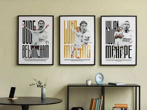 Cuadros De Real Madrid: Bellingham, Modric, Mbappé