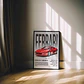 Cuadro Auto Ferrari 355 F1 Berlinetta Deportivo + Marco - Miniatura 1