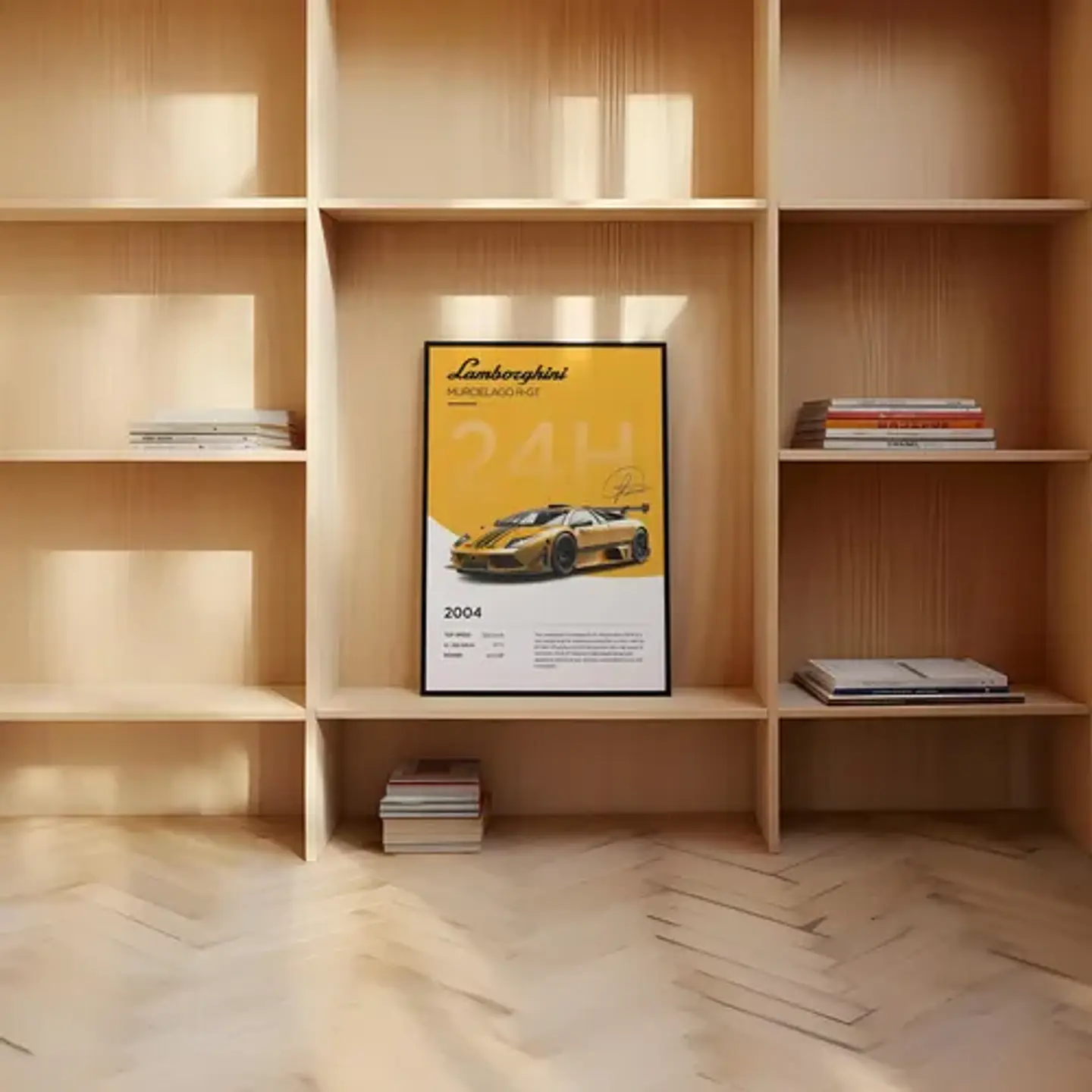 Cuadro Lamborghini Murcielago R-gt Le Mans Deportivo + Marco 3