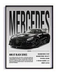 Cuadro Mercedes Amg Gt Black Series Deportivo + Marco - Miniatura 2