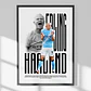 Cuadro De Erling Haaland Manchester City I Futbol + Marco - Miniatura 1
