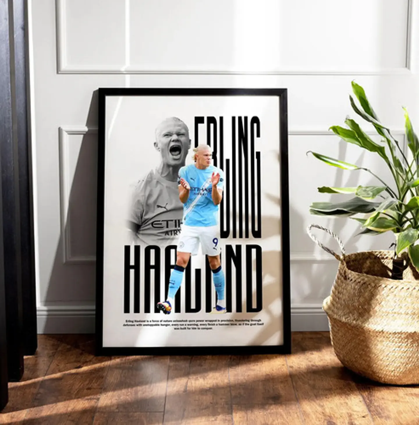 Cuadro De Erling Haaland Manchester City I Futbol + Marco 2