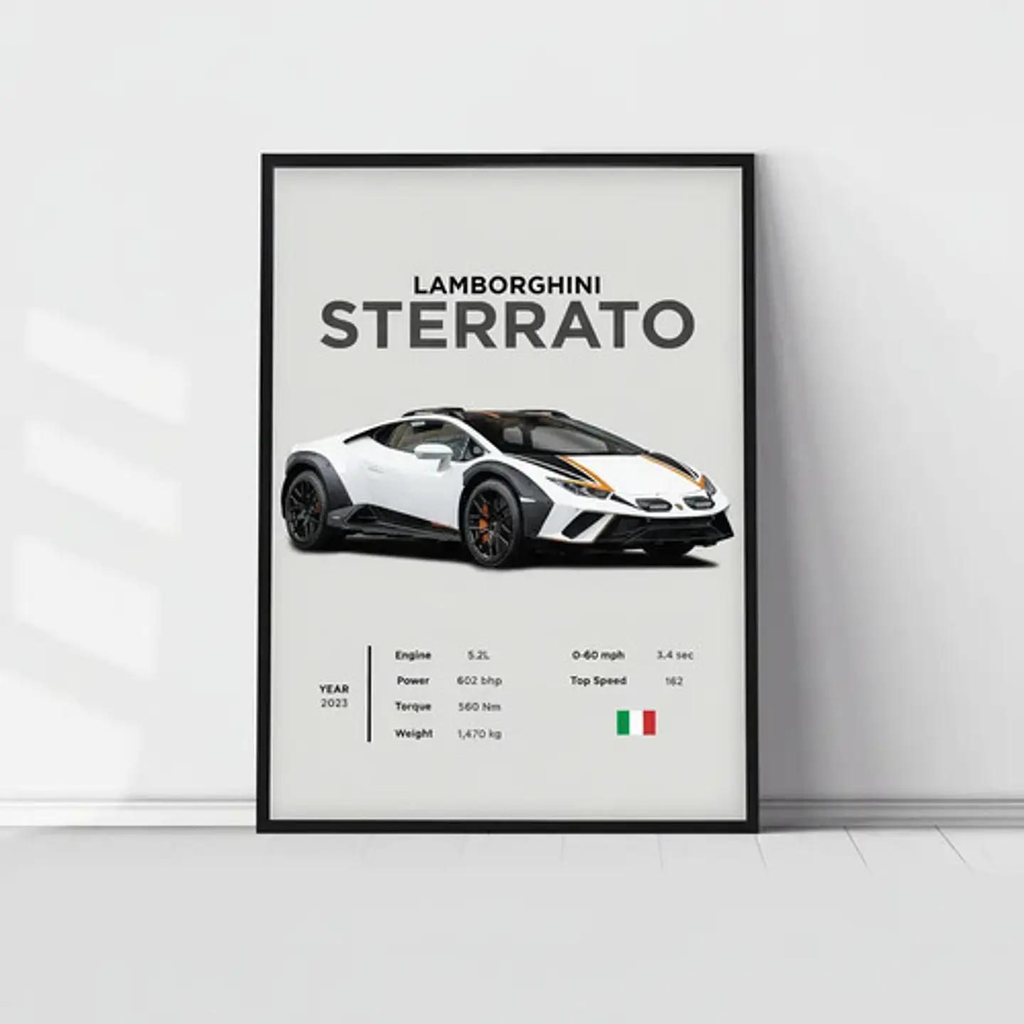 Cuadro Auto Lamborghini Sterrato Deportivo + Marco 4