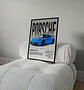 Cuadro Auto Porsche 911 Gt3 Azul Deportivo + Marco - Miniatura 1