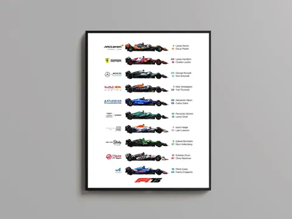 Cuadro Campeonato Mundial Formula 1: Auto Y Pilotos F1 3