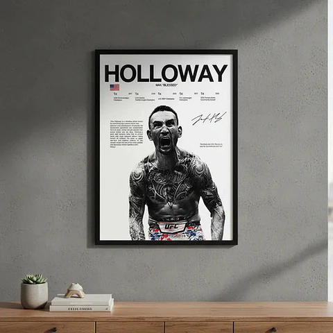 Cuadro  Max Holloway Profesional Ufc Mma + Marco