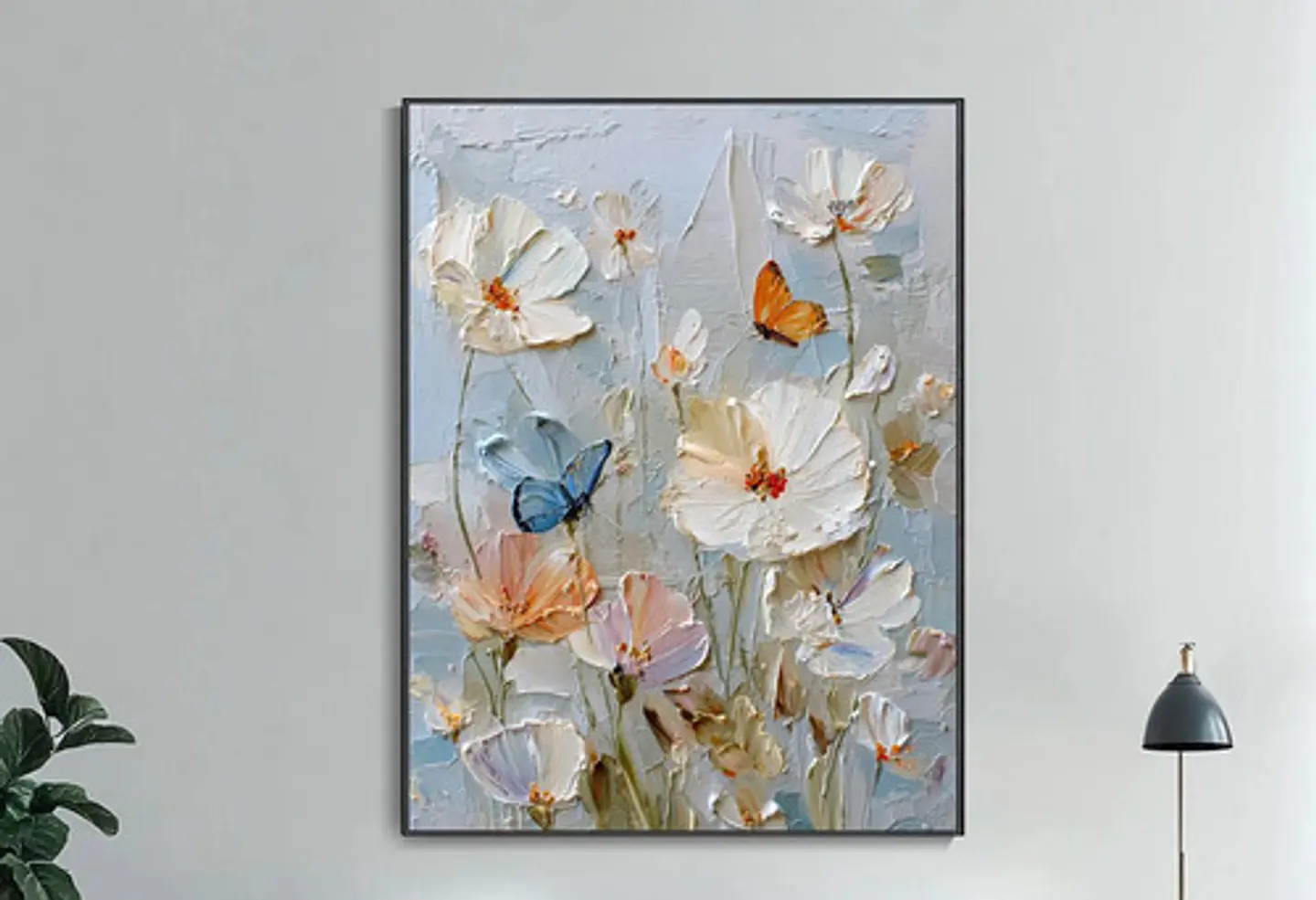 Cuadro Margaritas Blancas Paisaje | Estilo Óleo Decoración 1